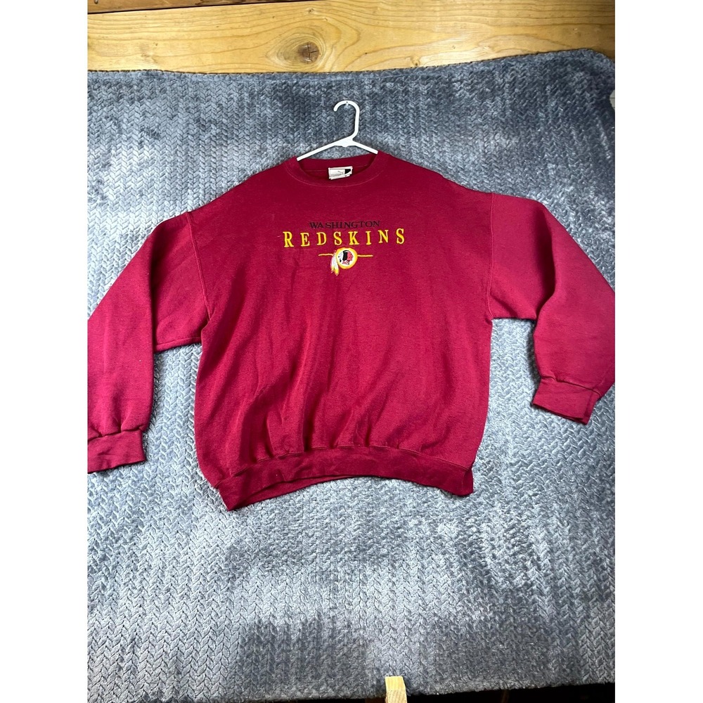 Vintage Puma Washington Redskins Football NFL Sweatshirt Mens XL Red Cotton